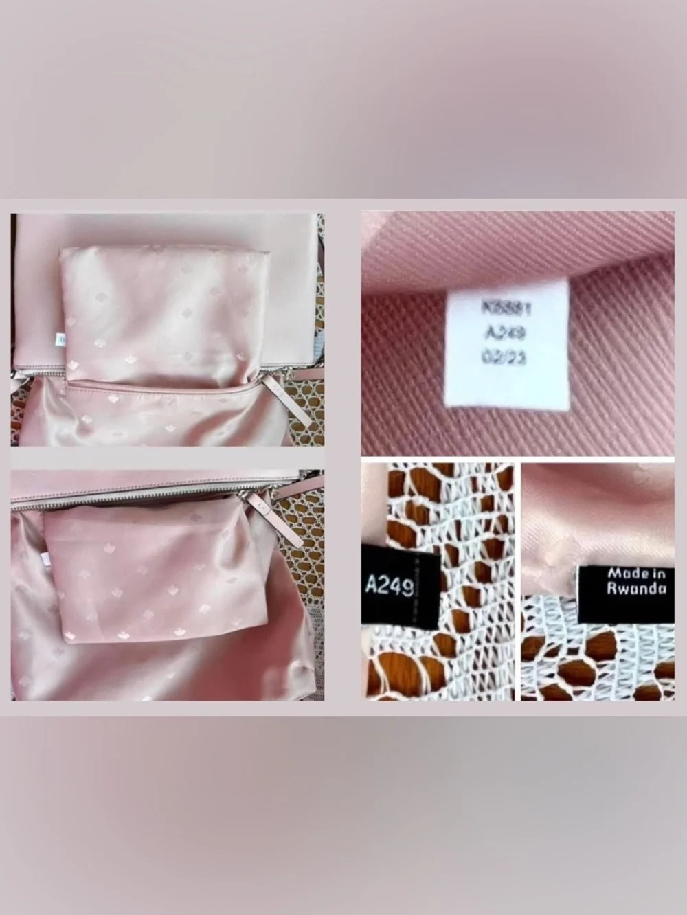 kate spade- Laurel Way- Saffiano Leather Crossbody Chalk Pink (VGUC)- purse